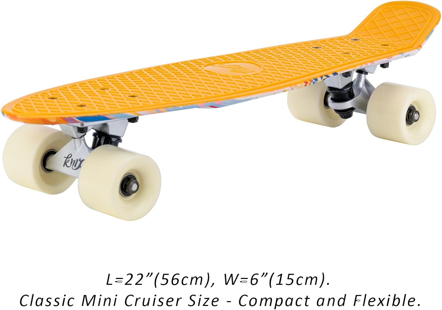 KMX Classic Retro Mini Cruiser Skateboard for Kids, Teens, Adults