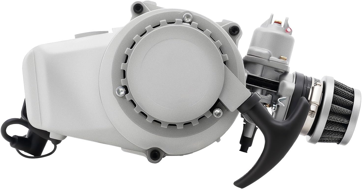 49CC 2-Stroke Air-Cooled Engine Motor | 7000RPM Gasoline Engine with Single Cylinder, CVT Gearbox, for Pocket Bike Mini Dirt Beach Bike ATV Scooter