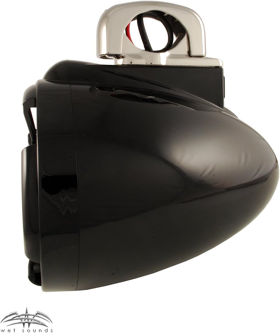 Wet Sounds Revolution Series 8 inch EFG HLCD Tower Speakers - Black w/ Fixed Clamp