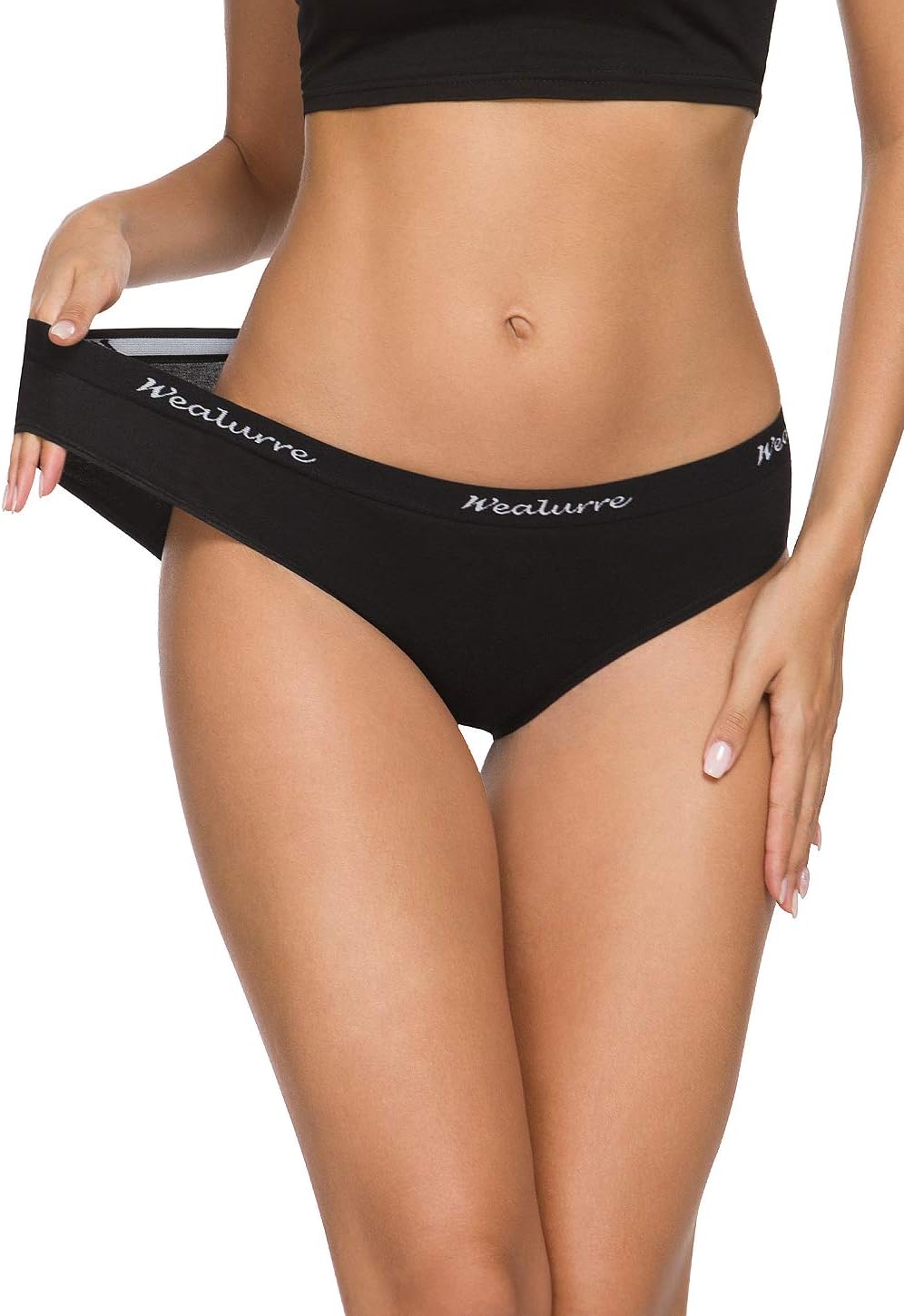 Wealurre Womens Underwear Cotton Bikini Breathable Sport Low Rise Panty for Women Multipack
