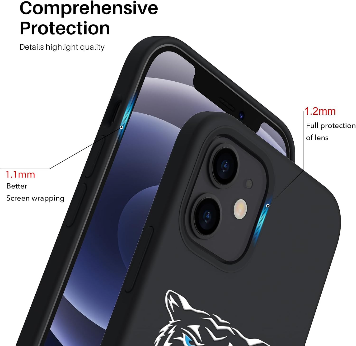ORNARTO for iPhone 12 Mini Case, Slim Liquid Silicone Cover, Navy Blue