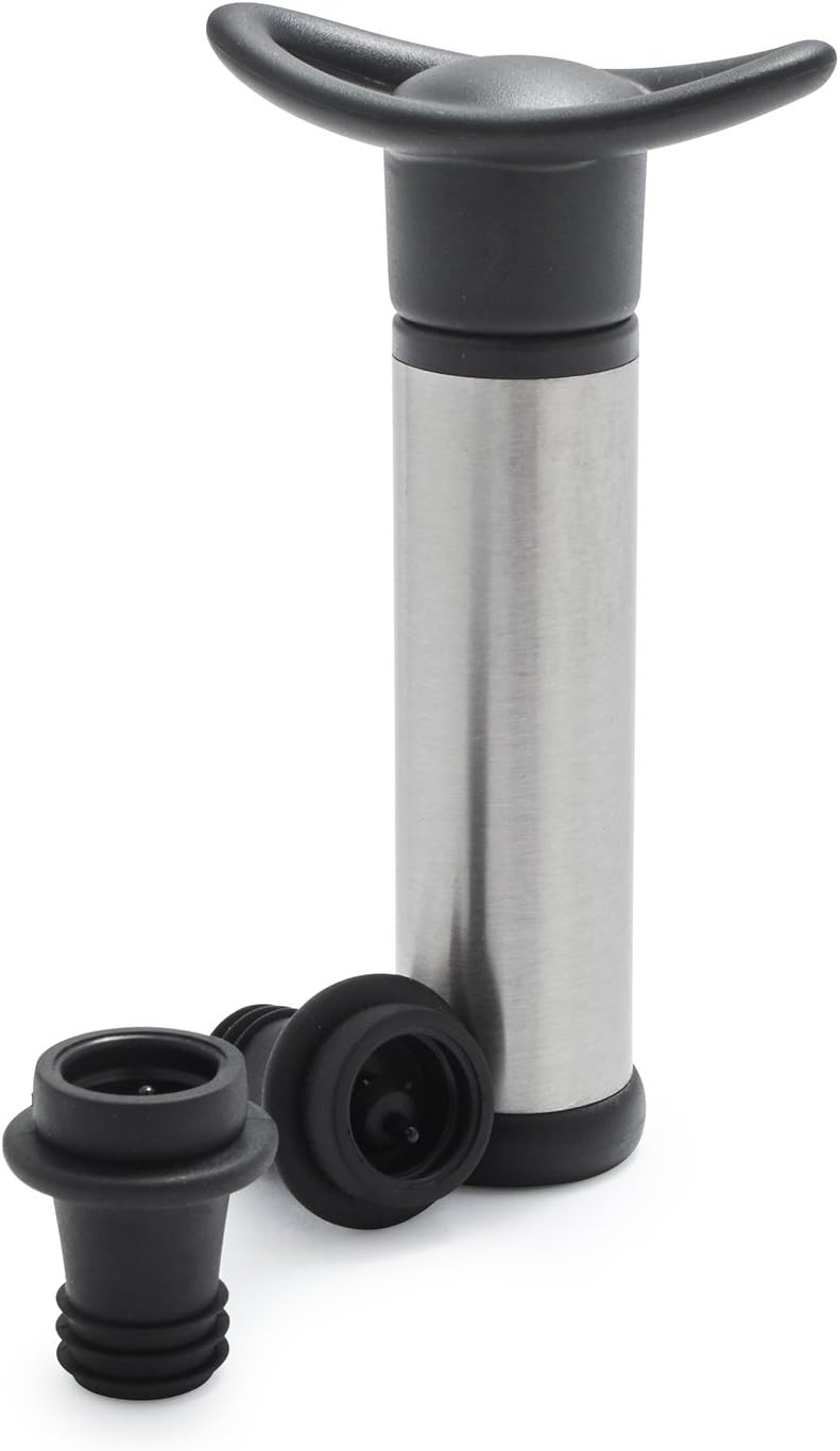 Sur La Table 3-Piece Wine Pump Set, Stainless Steel