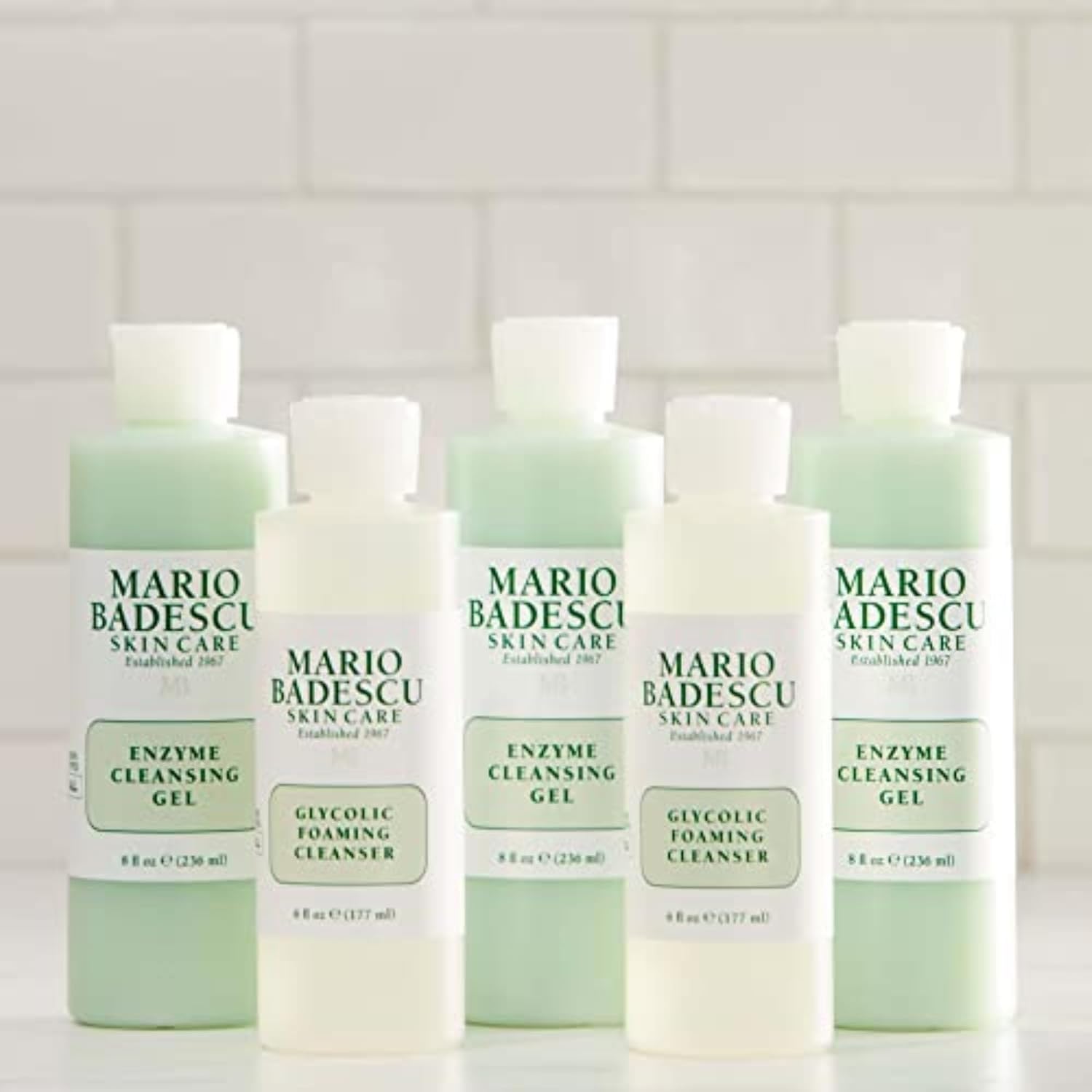 Mario Badescu Enzyme Cleansing Gel Face Wash, Oil-Free Facial Cleanser with Papaya Enzyme & Grapefruit Extract, Exfoliating Skin Care for All Skin Types, Removes Excess Oil & Impurities