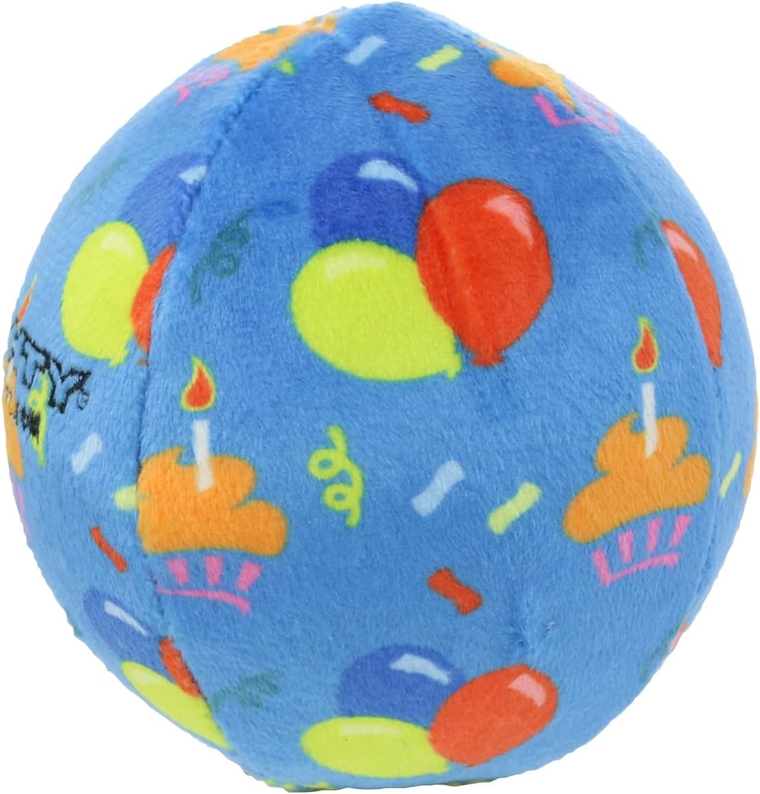 MIGHTY Tuffy 2 Pack Medium Ball Dog Toy: Ultra Durable Plush Toy with Multiple Layers & Reinforced Seams, Washable and Floats, Vinyl Ball & Fleece