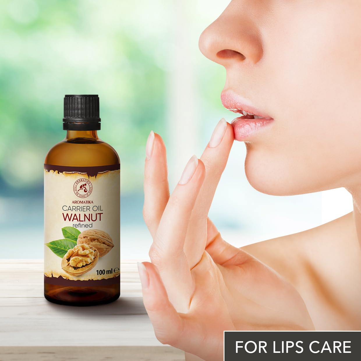 AROMATIKA Walnut Oil 1.7 Fl Oz (50ml) - Juglans Regia Seed Oil - USA - 100% Pure & Natural - Intensive for Face Care - Body - Hair - Skin - Nails - Hands - Good w/Essential Oil