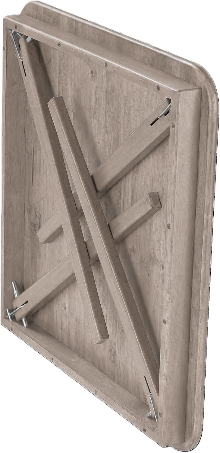Stakmore Classic Straight Edge Square Wood Folding Table, 32x32, Oak | Foldable Card Table, Wooden Tabletop Furniture for Cards, Board Games & Dining
