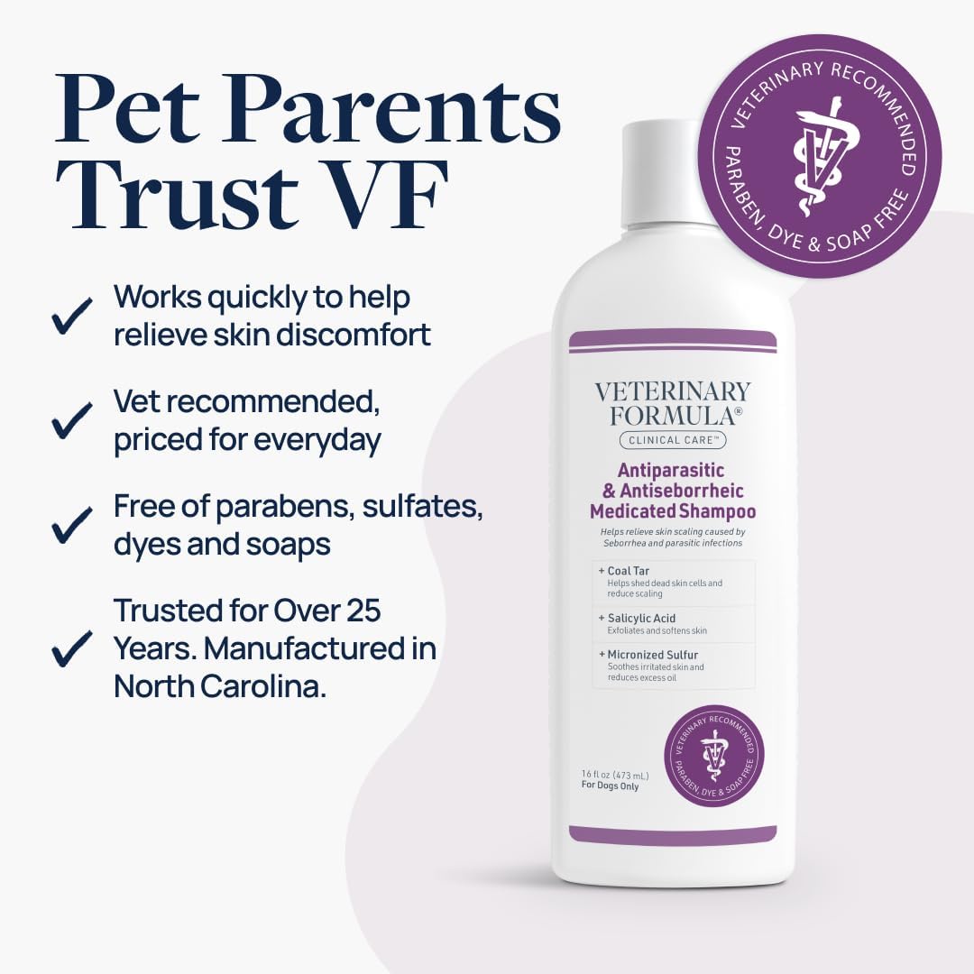 Veterinary Formula Clinical Care Antiparasitic & Antiseborrheic Wash, 16 oz