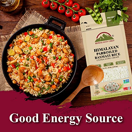 Himalayan Chef Basmati Rice,Extra Long Grain Rice Fluffy Quick Cooking Aromatic - 10 lbs.(Packaging May Vary)