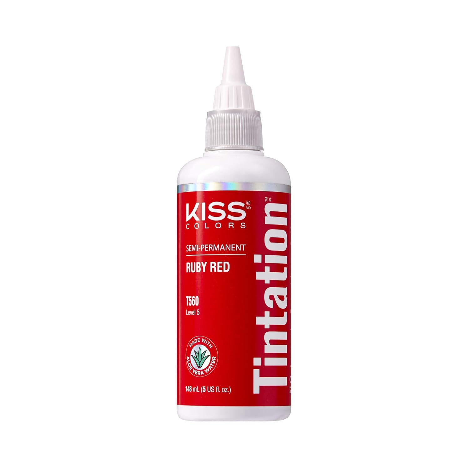 Red by Kiss Tintation Semi-Permanent Hair Color, Aloe Vera Water Based, Argan Oil, Olive Oil, Collagen & Keratin, Long-Lasting Color Dye (Honey Brown, 5 Fl Oz)
