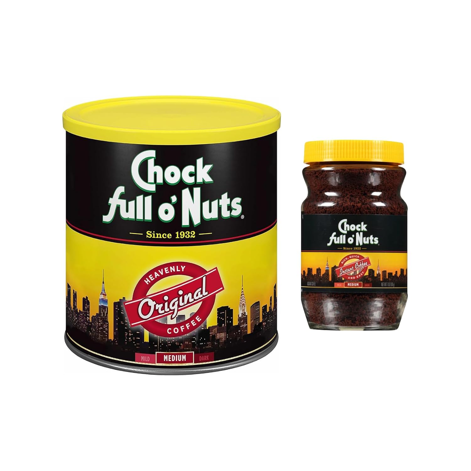 Chock Full o' Nuts French Roast Ground Coffee – Premium Beans in Recyclable Steel Can – Rich Flavor & Aroma, Dark Roast – Perfect for Drip, Pour-Over, Percolator – 26 Oz Can