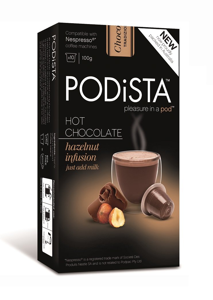 Hot Chocolate Nespresso Compatible Capsules Hot Cocoa Pods - Mint Infusion - 10 Pod Package
