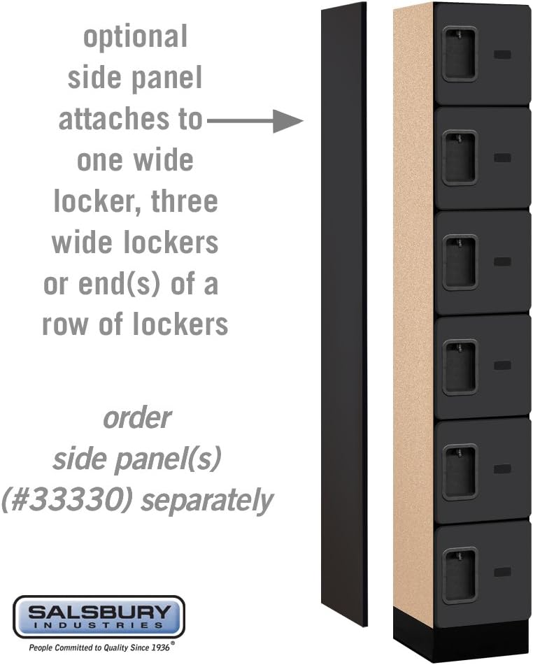 Salsbury Industries 36365MAH Six Tier Box Style Designer Wood Locker, 6' 3" x 15", Mahogany