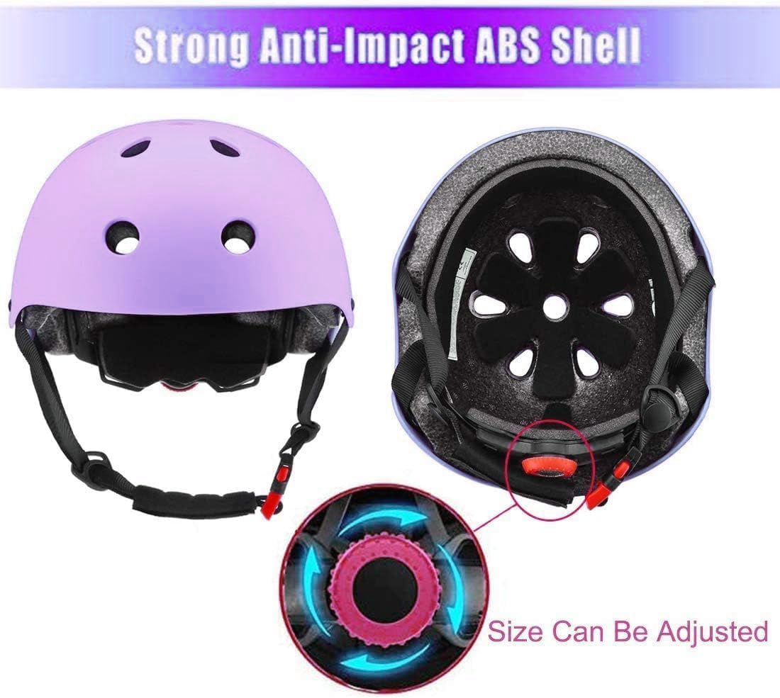 Color Gradient Adjustable Kids Bike Helmet Toddler Helmets for 3-5-8-14 Years Kids Girls Boys Youth Bicycle Helmet for Scooter Balance Bike Roller