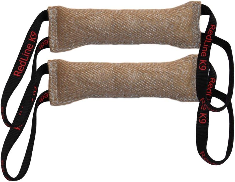 Redline K9 Dog Bite Tug Toy 3 in X 16 in 2 Handle Jute Bundle of 2