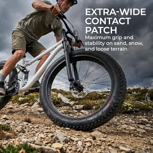 Pair 26 x 4.0 Fat Mountain Bike Tires - Foldable 100-559 3mm Anti Puncture