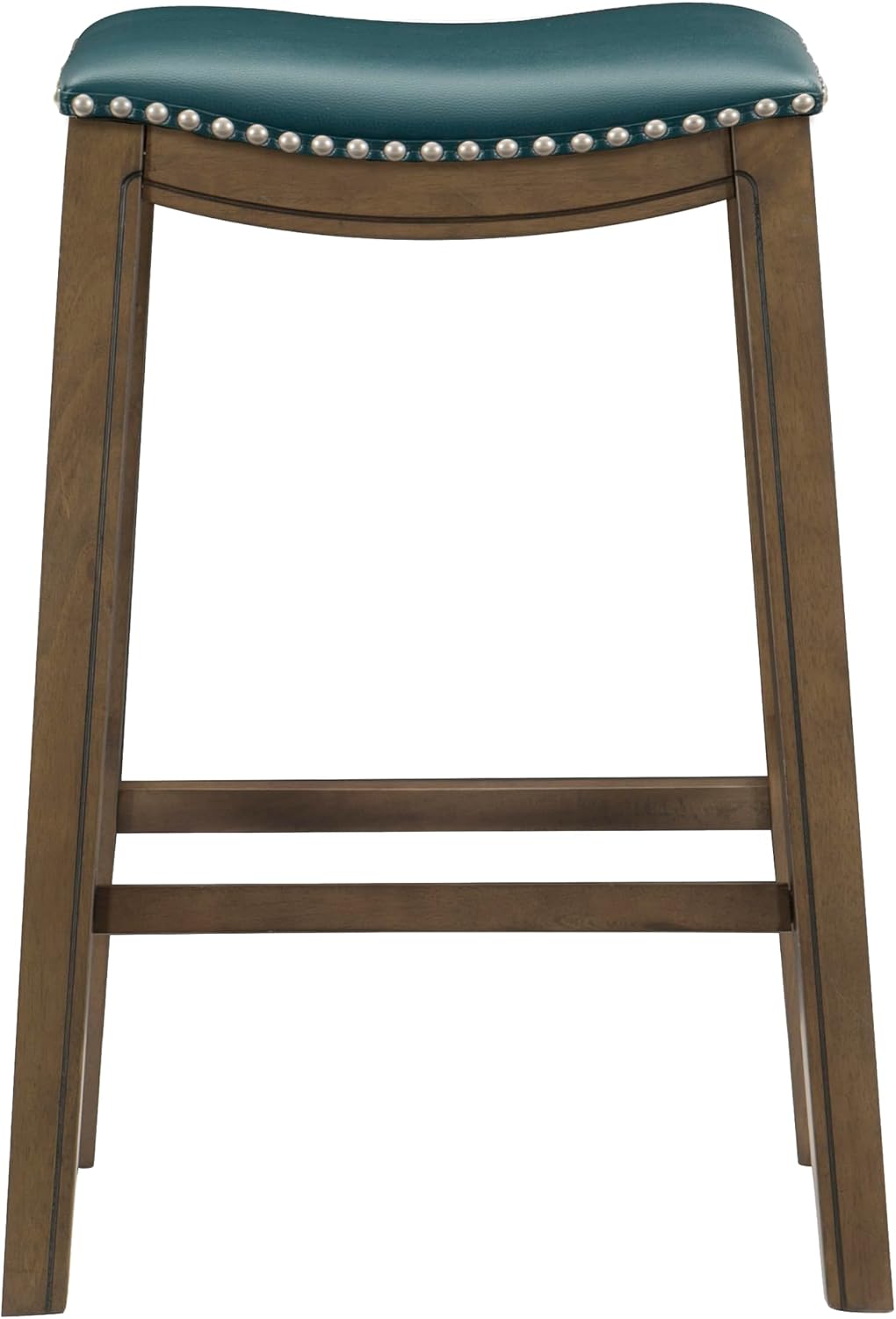 Lexicon Ordway Solid Wood Counter Height Stool - Saddle Kitchen Stool Counter Height Stools for Dining, Armless Chair Seating Options, Perfect for Casual Entertaining Spaces, 25" SH, Black