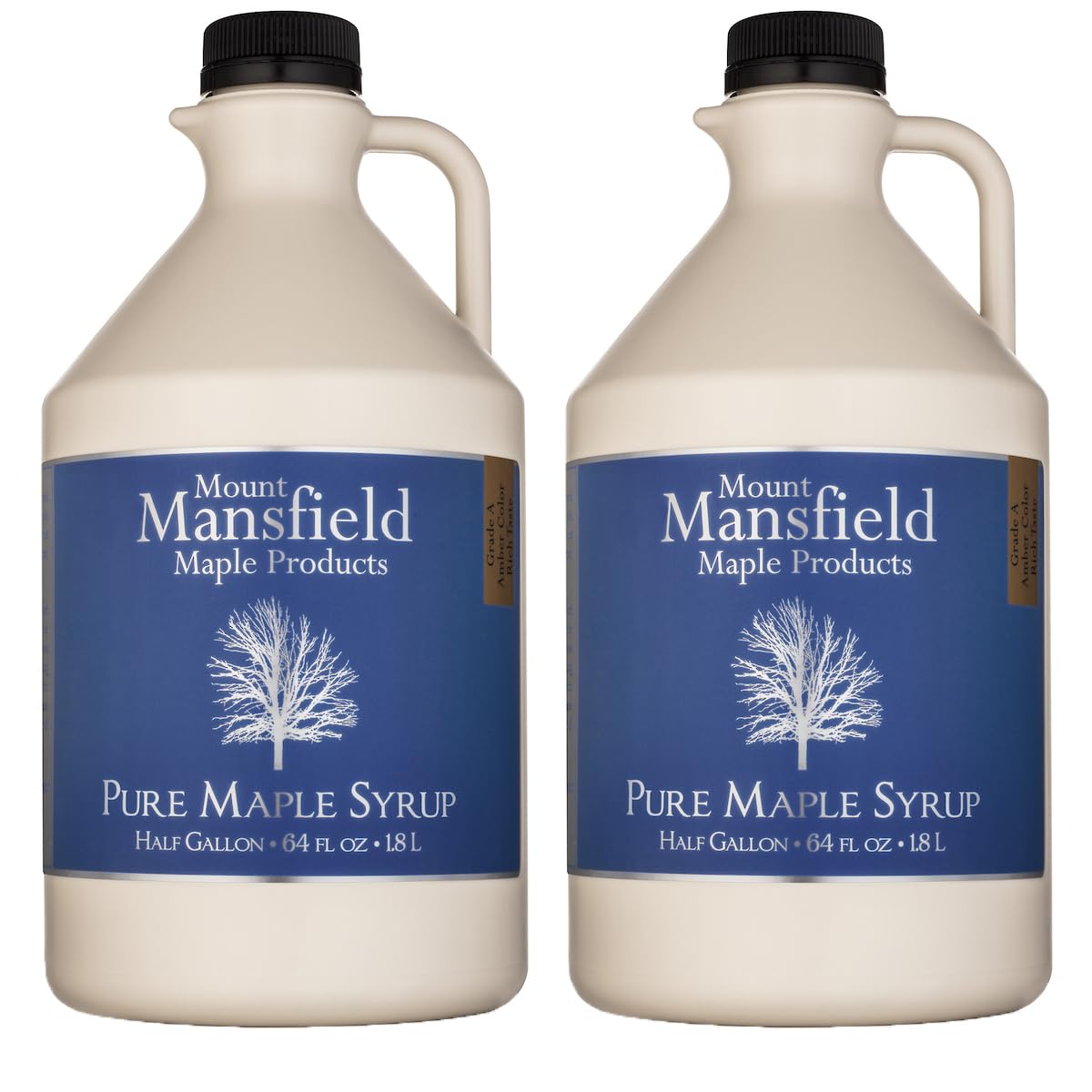Mansfield Maple Pure Vermont Maple Syrup in Plastic Jug (Grade A Golden Delicate, Pint)