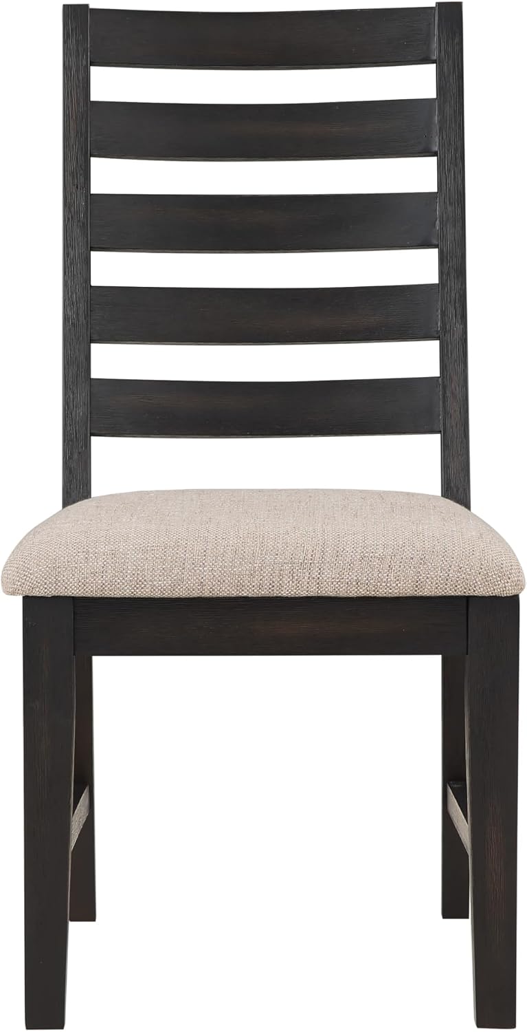 Steve Silver Company Harlow Side Chair, Set of 2 Chairs, Upholstered Seat, Modern Farmhouse, Armeless Dining Room Chairs, Solid Wood Legs, Kitchen