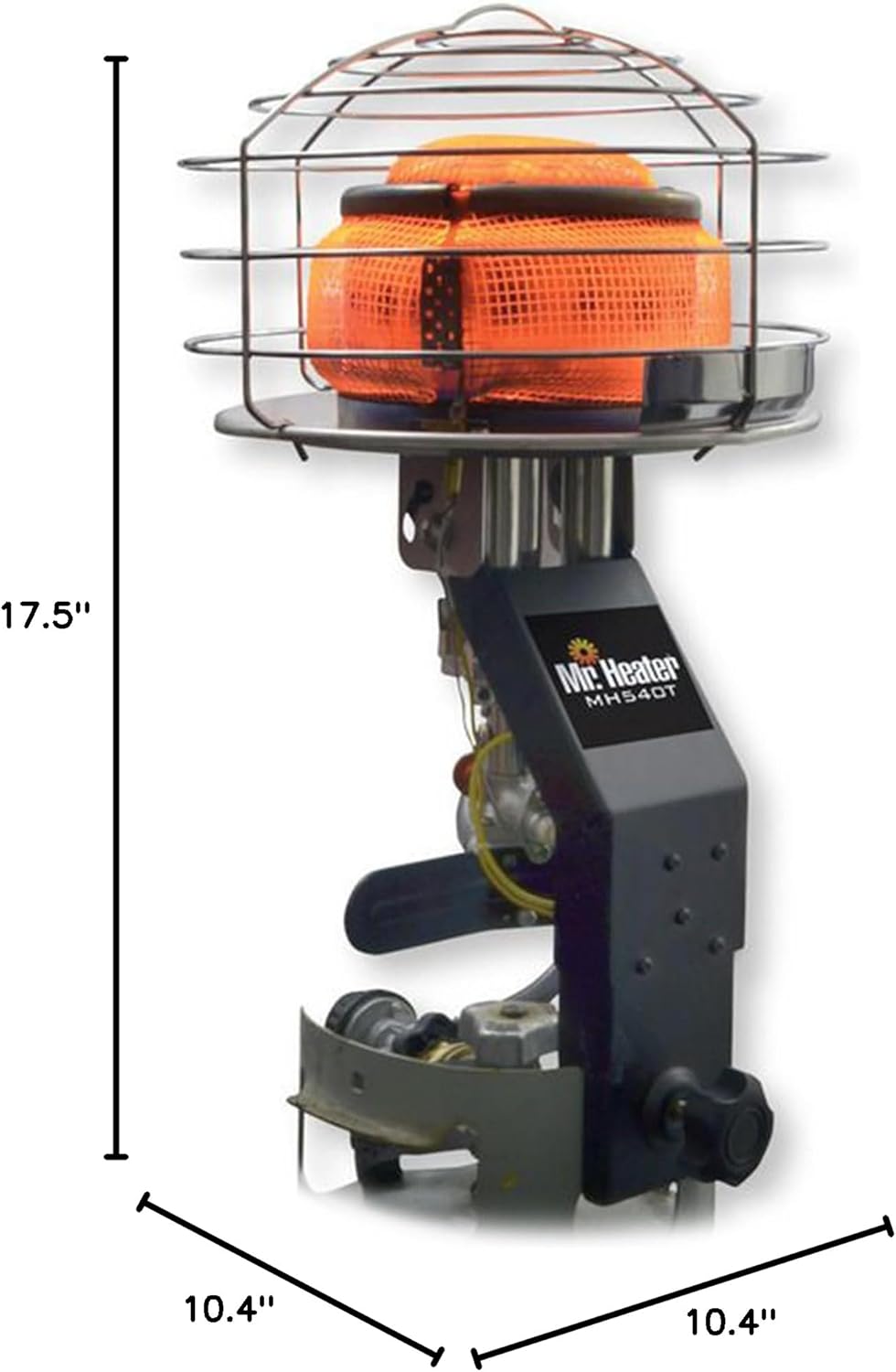 Mr. Heater Original 540-Degree 45, 000 BTU Tank Top Radiant Propane Heater | 30, 000, Constructed with an adjustable 360 degree burner