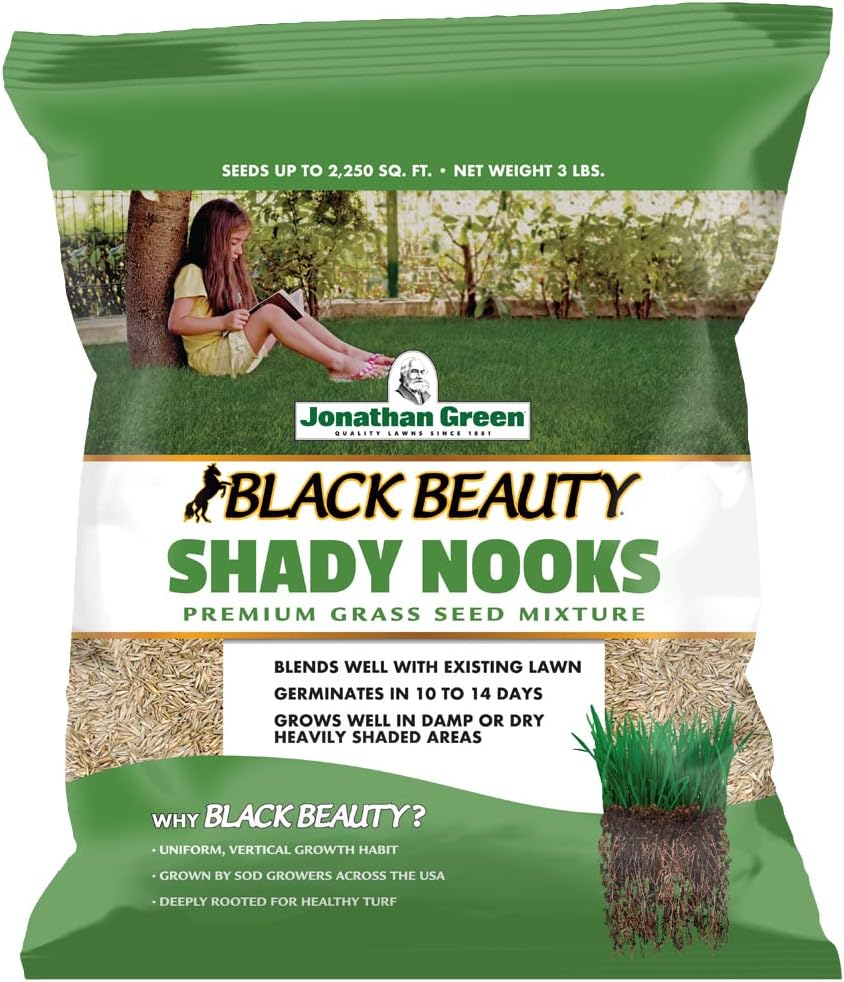 Jonathan Green (11960) Black Beauty Shady Nooks Grass Seed - Cool Season Lawn Seed (25 lb)