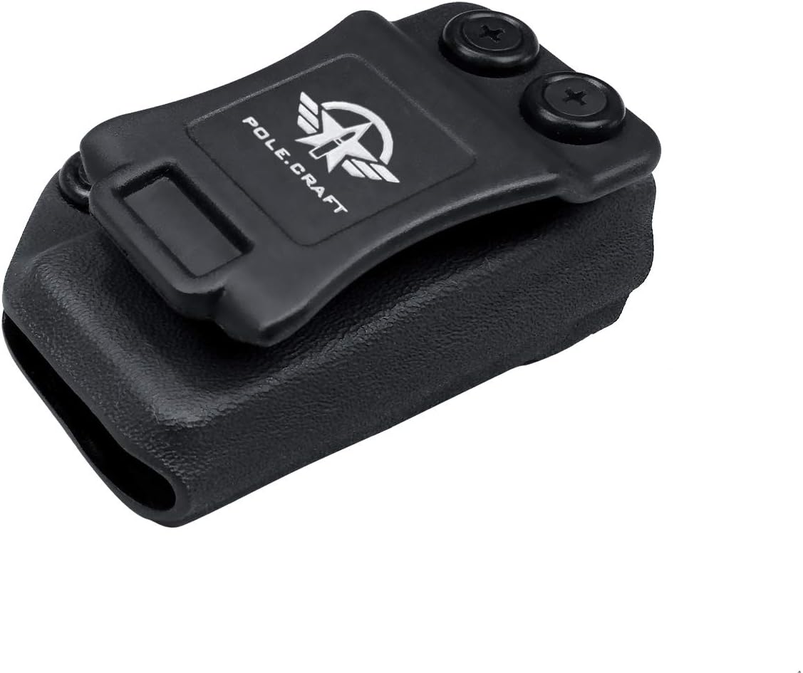 POLE.CRAFT IWB/OWB Magazine Holster Kydex - Mag Carrier Fits: 9mm .40 Double Stack / 9mm .40 Single Stack - P365 1911 Glock 19 19X 17 26 27 28 43 22