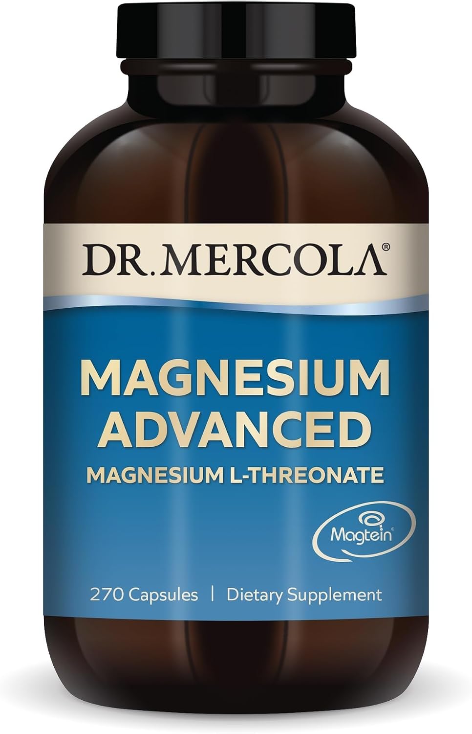 Dr. Mercola Magnesium L-Threonate, Magnesium Advanced Supplement with Magtein, 2000 mg per Serving, High Bioavailability for Cognitive Support, Memory & Brain Health, Non-GMO, Gluten Free, 90 Capsule