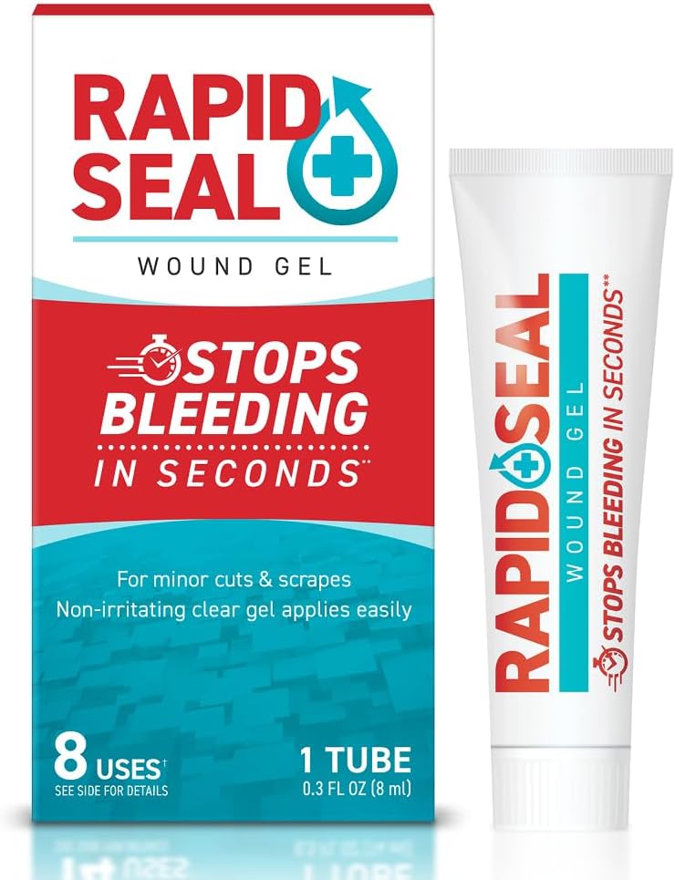 Rapid-Seal Hemostatic Wound Gel, 2 Tube, Stops Bleeding in Seconds
