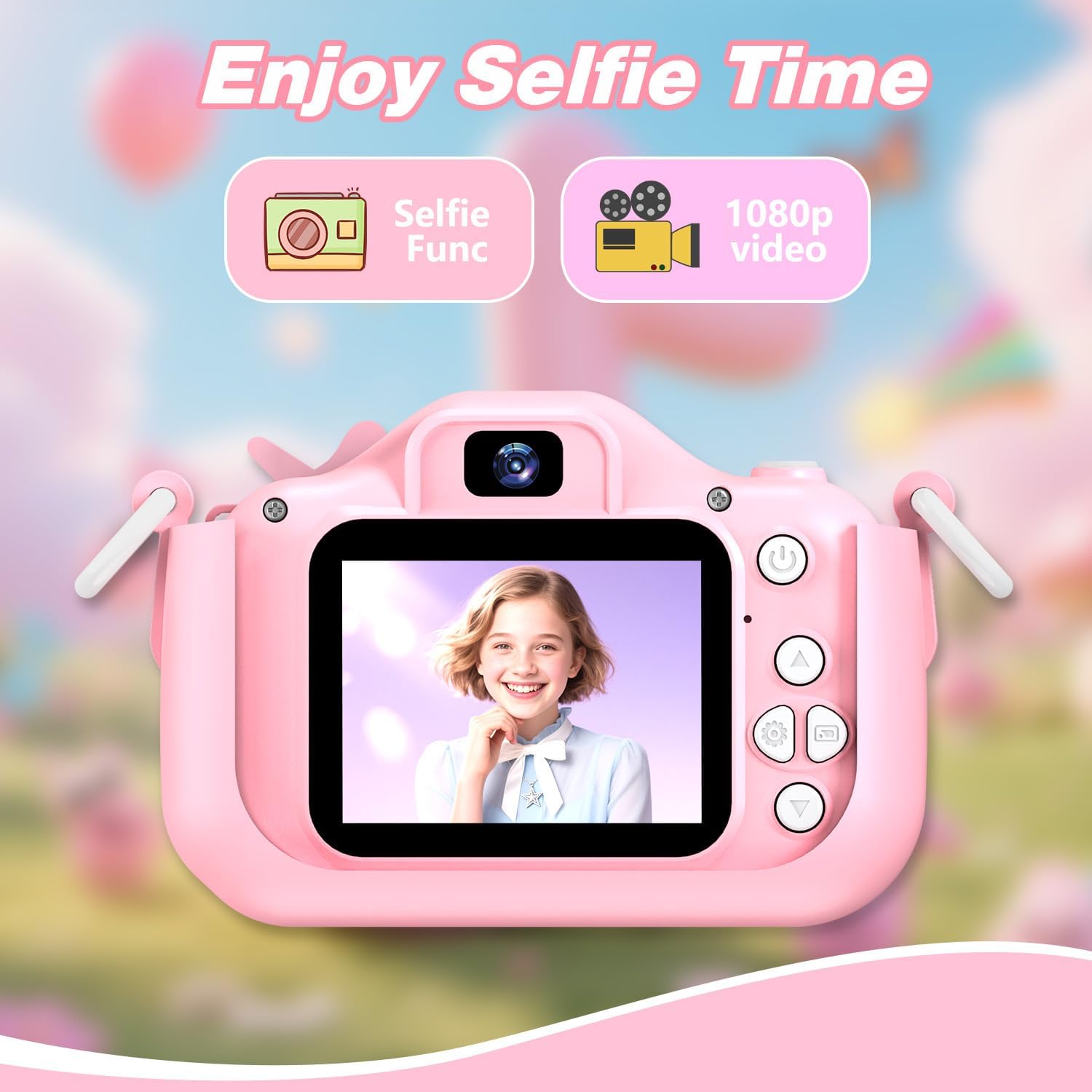 Goopow Kids Camera Toys for 3-8 Year Old Girls Boys,Children Digital Video Camcorder Camera with Cartoon Soft Cover, Best Chritmas Birthday Festival Gift for Kids