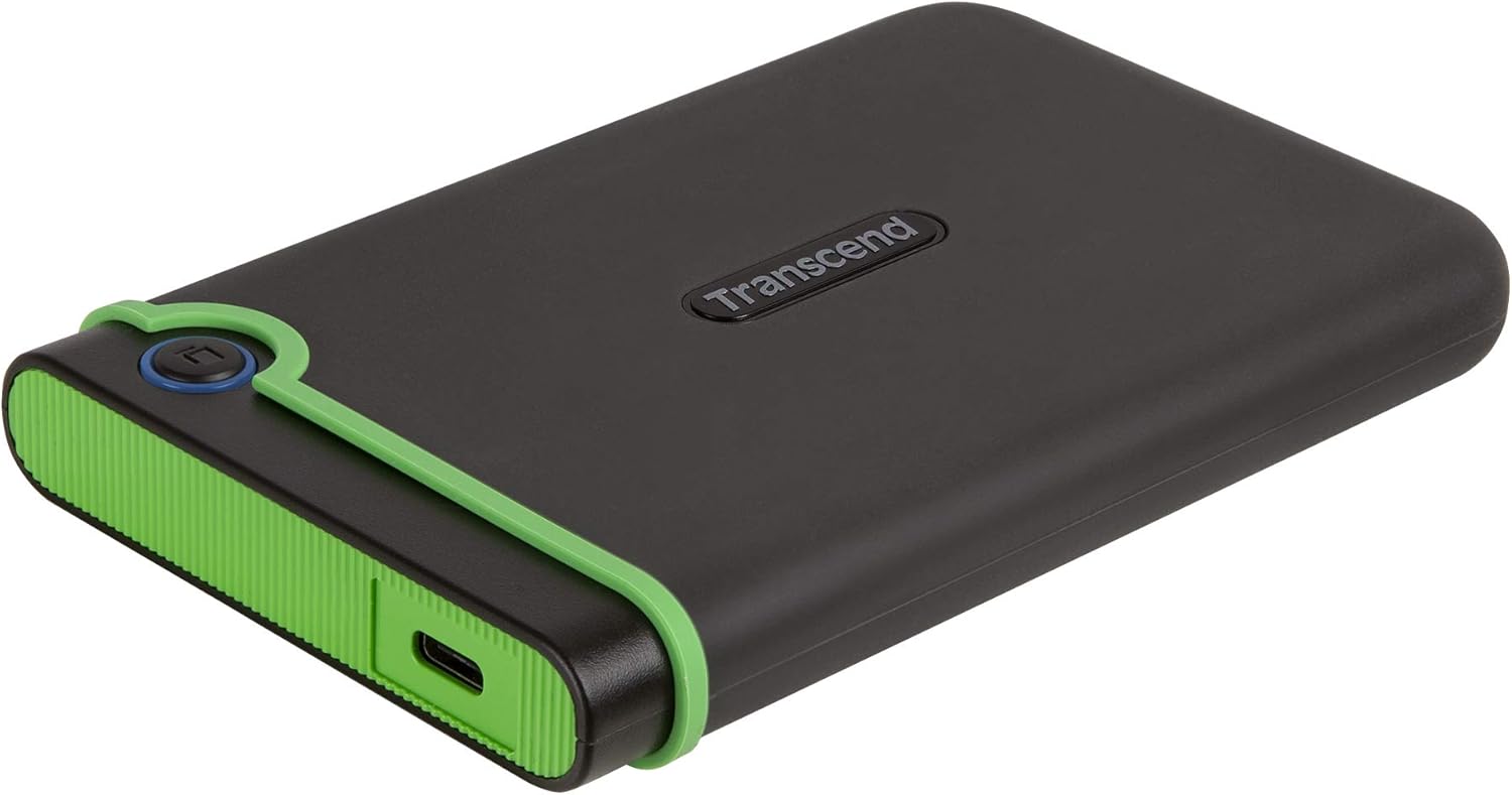 Transcend 4TB StoreJet 25M3 Rugged Portable HDD, One Touch Backup