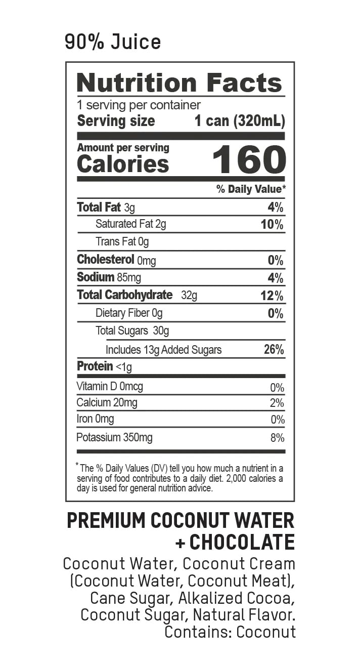 Once Upon a Coconut Premium Coconut Water - Low Calorie All-Natural Drink with Electrolytes - Non-GMO - Gluten-Free - 10.8 Fl Oz (Pack of 12)