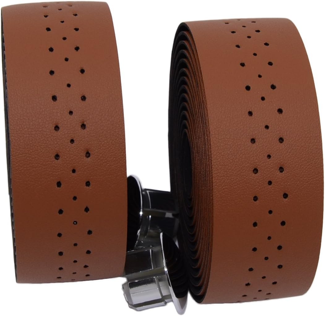 KINGOU Carbon Fiber PU Leather Road Bike Handlebar Tape Bar Tapes - 2PCS Per Set