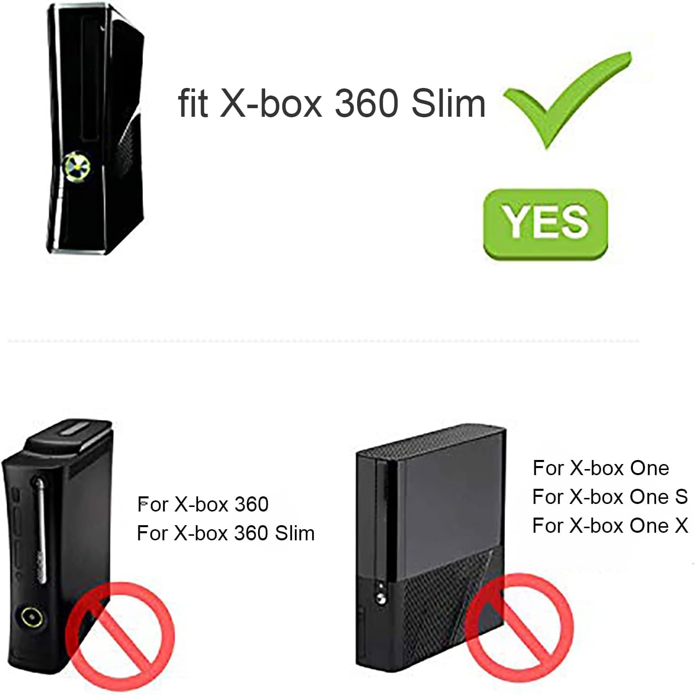 Power Supply for Xbox 360 Slim AC Adapter, Non-OEM Replacement, Global Voltage, LED Indicator, 135W, 12V-10.83A