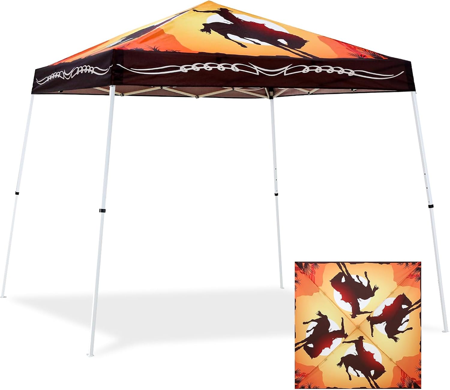 EAGLE PEAK 10x10 Slant Leg Pop Up Canopy Tent, Blue