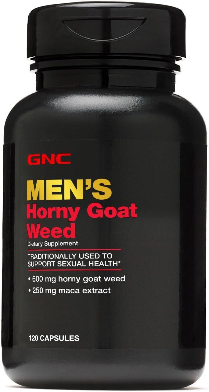 GNC Men's Horny Goat Weed, Supports Sexual Health, 120 Capsules