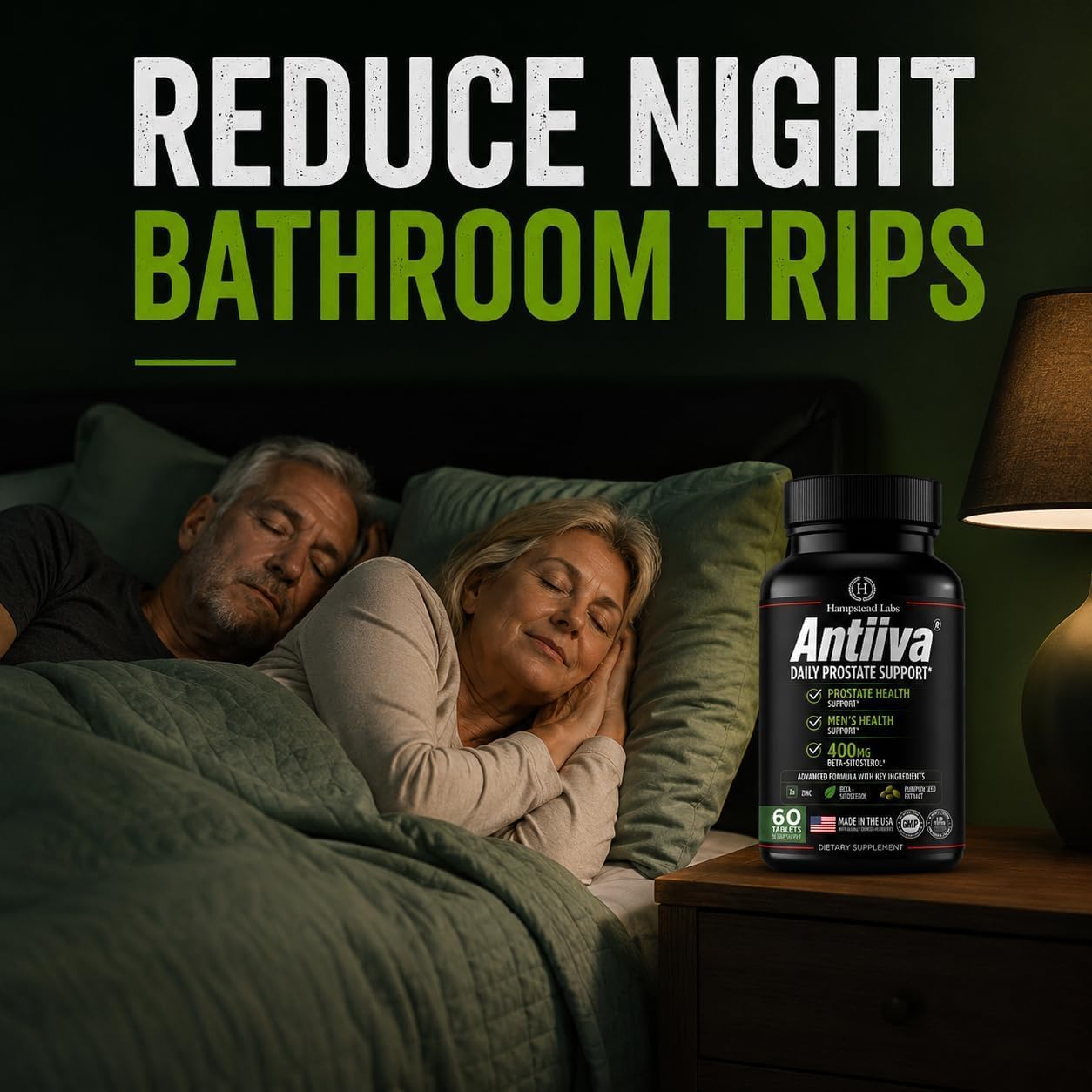 Hampstead Labs Advanced Men Prostate Support Beta Sitosterol 400mg 60 Tab | Promotes bladder health, healthy urinary flow & everyday comfort with Zinc. No Saw Palmetto.