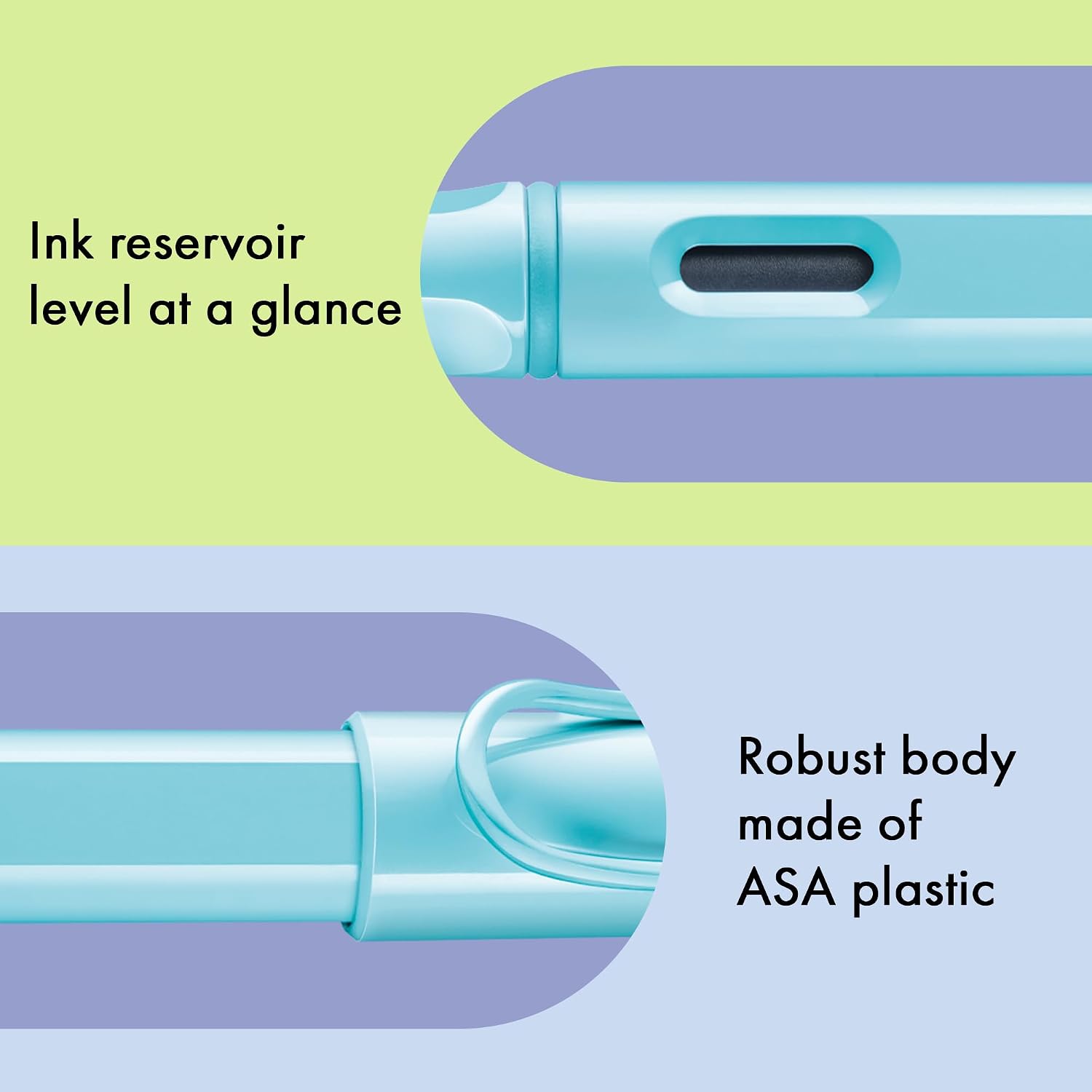 LAMY safari umbra - Fountain Pen with ergonomic grip & polished steel nib in size F - ideal for any Writing & Calligraphy - including LAMY T 10 blue cartridge - Right-Handed