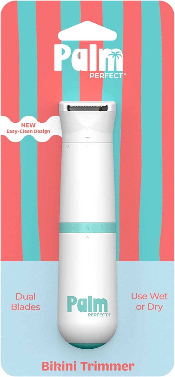 PalmPerfect Bikini Trimmer for Women, Dual Blade, Waterproof, Wet/Dry | Bikini grooming, hair trimmer women, bikini line, sensitive areas