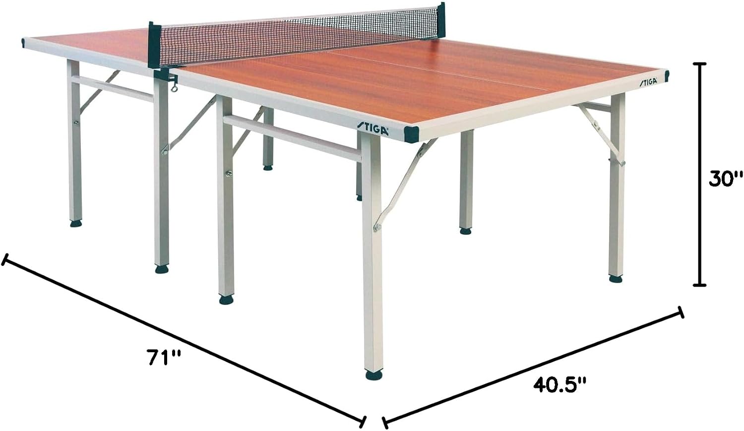 STIGA Space Saver - Compact Ping Pong Table - Separate Table Halves - Regulation Height - No Assembly Required