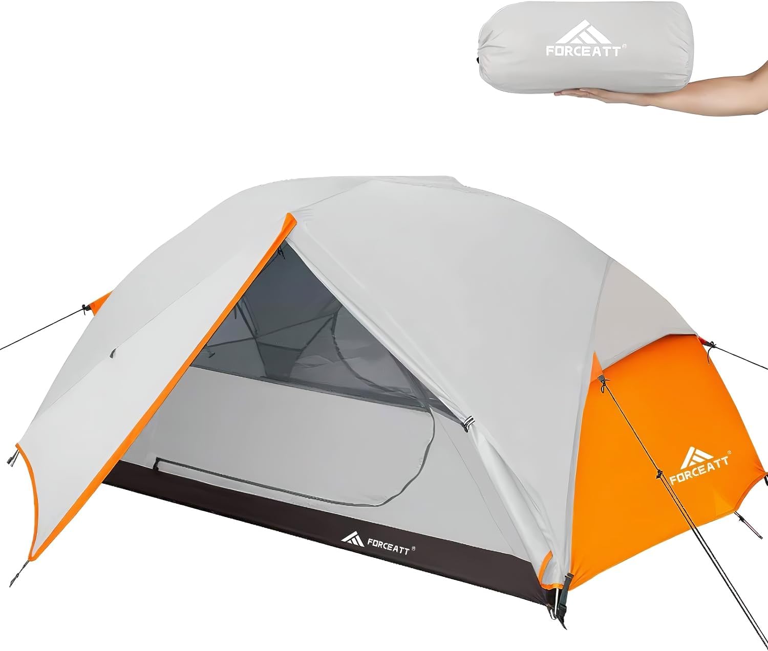 Forceatt Tent for 2 and 3 Person is Waterproof and Windproof, Camping Tent for 3 to 4 Seasons
