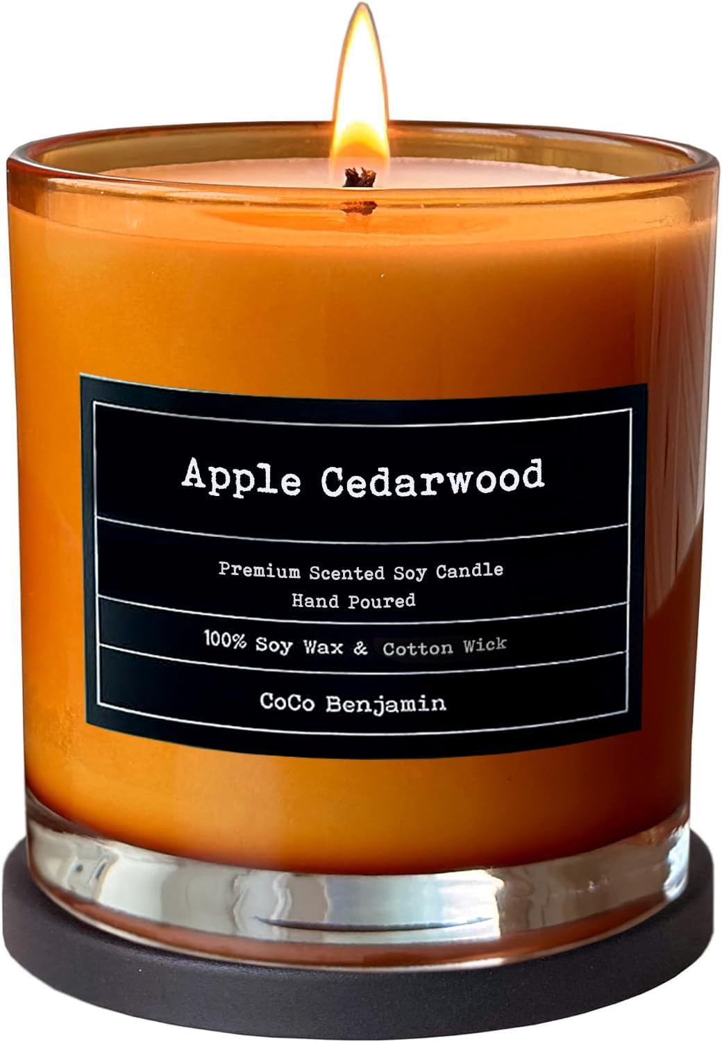 100% Natural Soy Wax Candle by CoCo Benjamin - Highly Scented & Hand-Poured Luxury Candle ((Majestic Balsam Fir Trees) - Clean Burning Cotton Wick