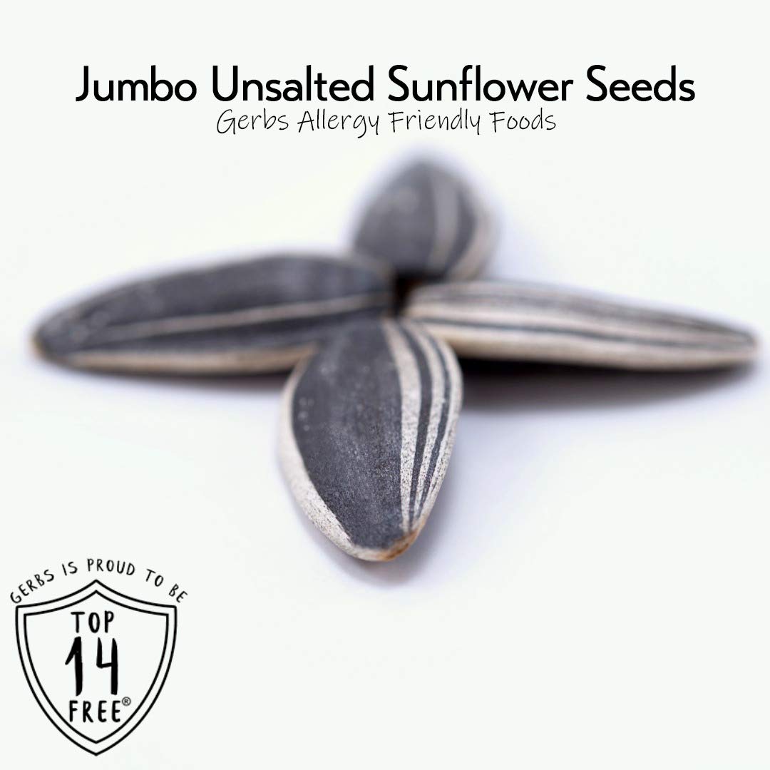 Lightly Sea Salted Sunflower Seed in Shell by Gerbs - 2 LBS - Top 11 Food Allergen Free & Non GMO - Premium Dry Roasted Seeds – COG USA | Small Batch, No Artificial Additives, Resealable Bag | Crack-and-Eat Crunchy Snack | Top 14 Allergen-Free