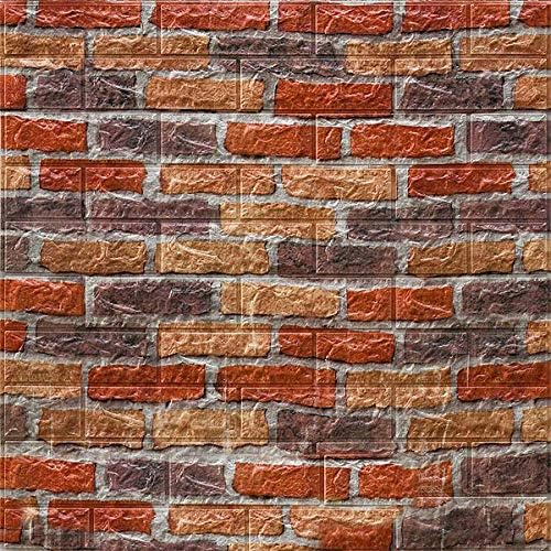 3D Self Adhesive Foam Wall Panels, 10 Tiles Cover 57 sq feet, Peel and Stick Brick Wallpaper for Living Room Bedroom Wall Decoration