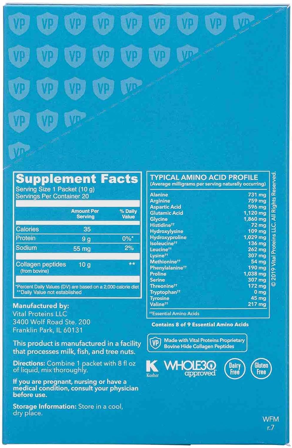 Vital Proteins Collagen Peptides 20ct Box, 0.35 OZ