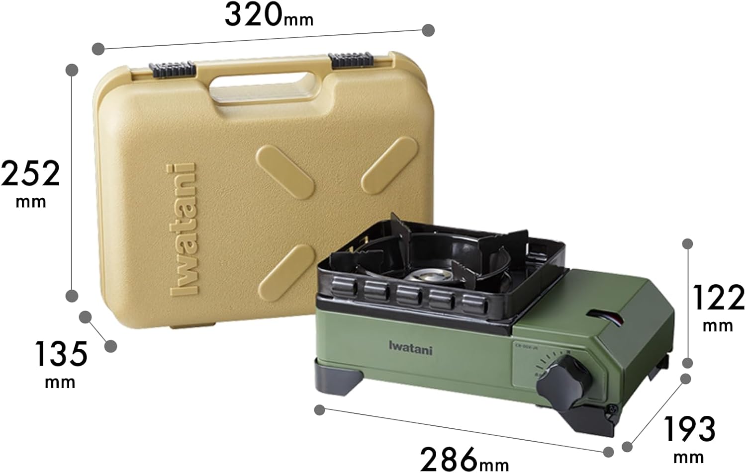 Iwatani Body: Steel Plate, Cassette Stove, Tough Maru Jr. Made in Japan, Dutch Oven, Olive