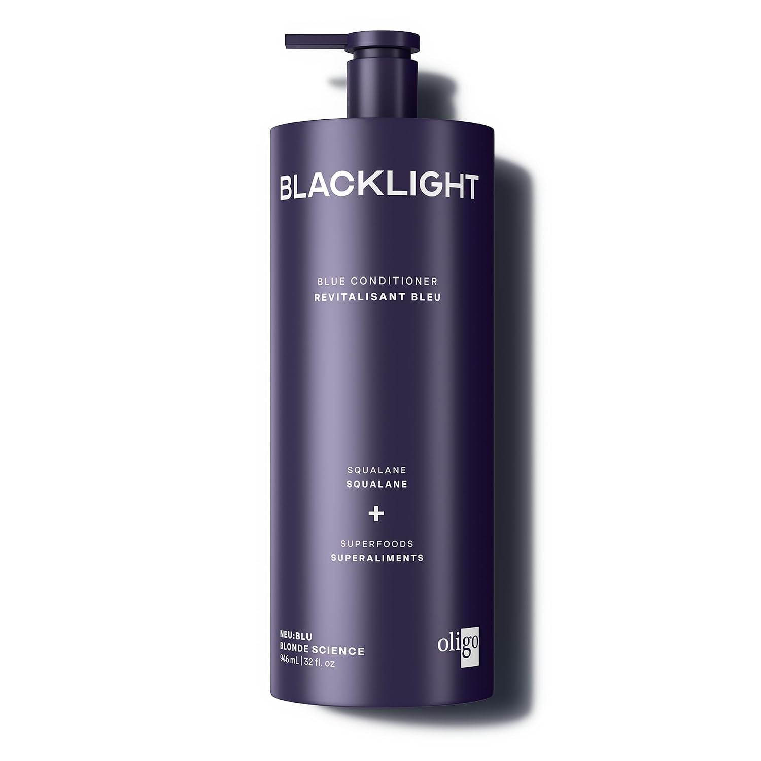 Oligo Professionnel - Blacklight Blue Conditioner for blondes - Vegan - Eliminate Brassy tones - Refresh faded highlights - Argan oil - Hydrating Formula - 8.5oz