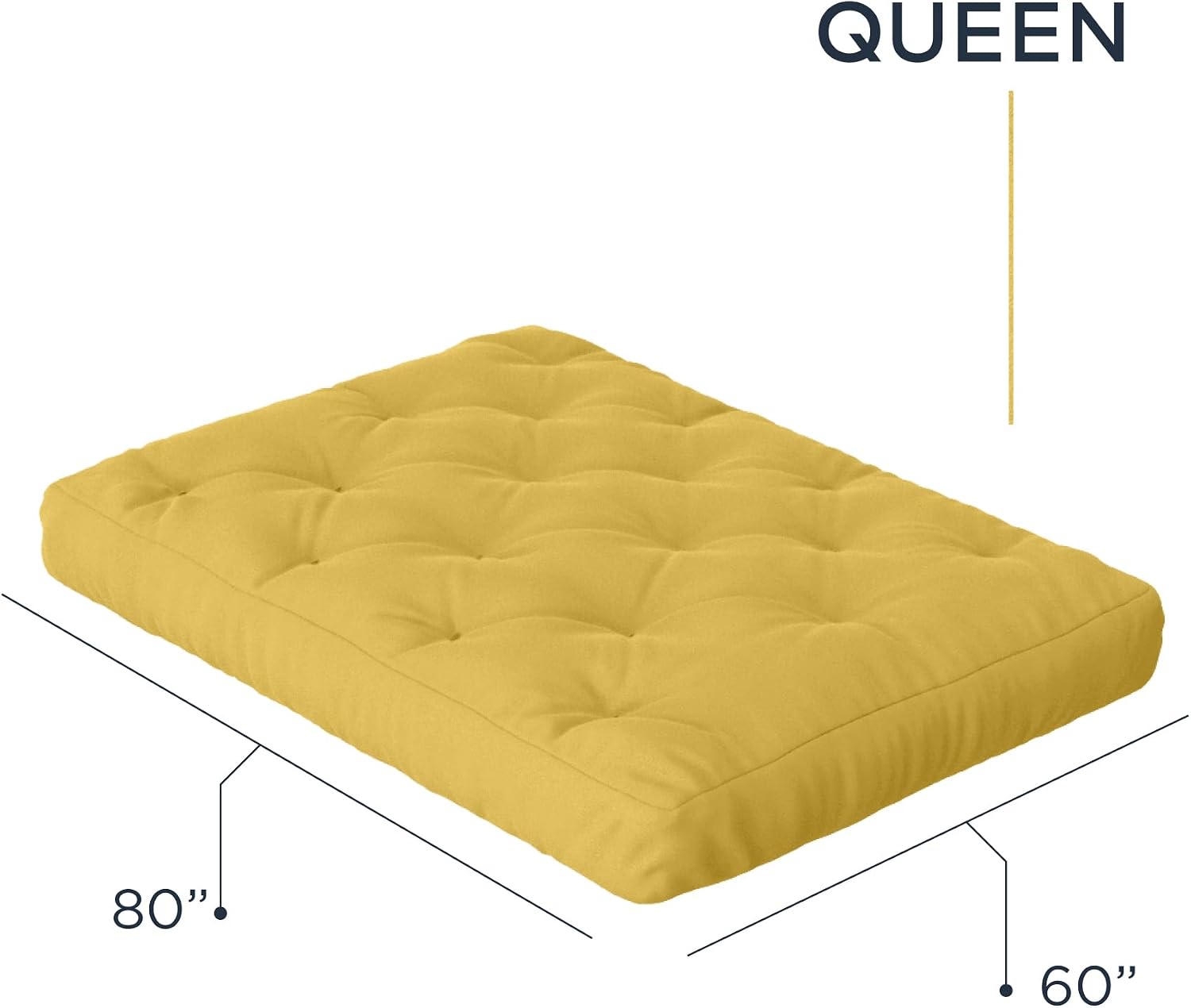 Royal Sleep Products by The Futon Factory 12 inch Foam Futon Mattress - Solid Black Fabric - Full Size - CertiPUR Certified Foams - Made in USA - (Frame not Included)