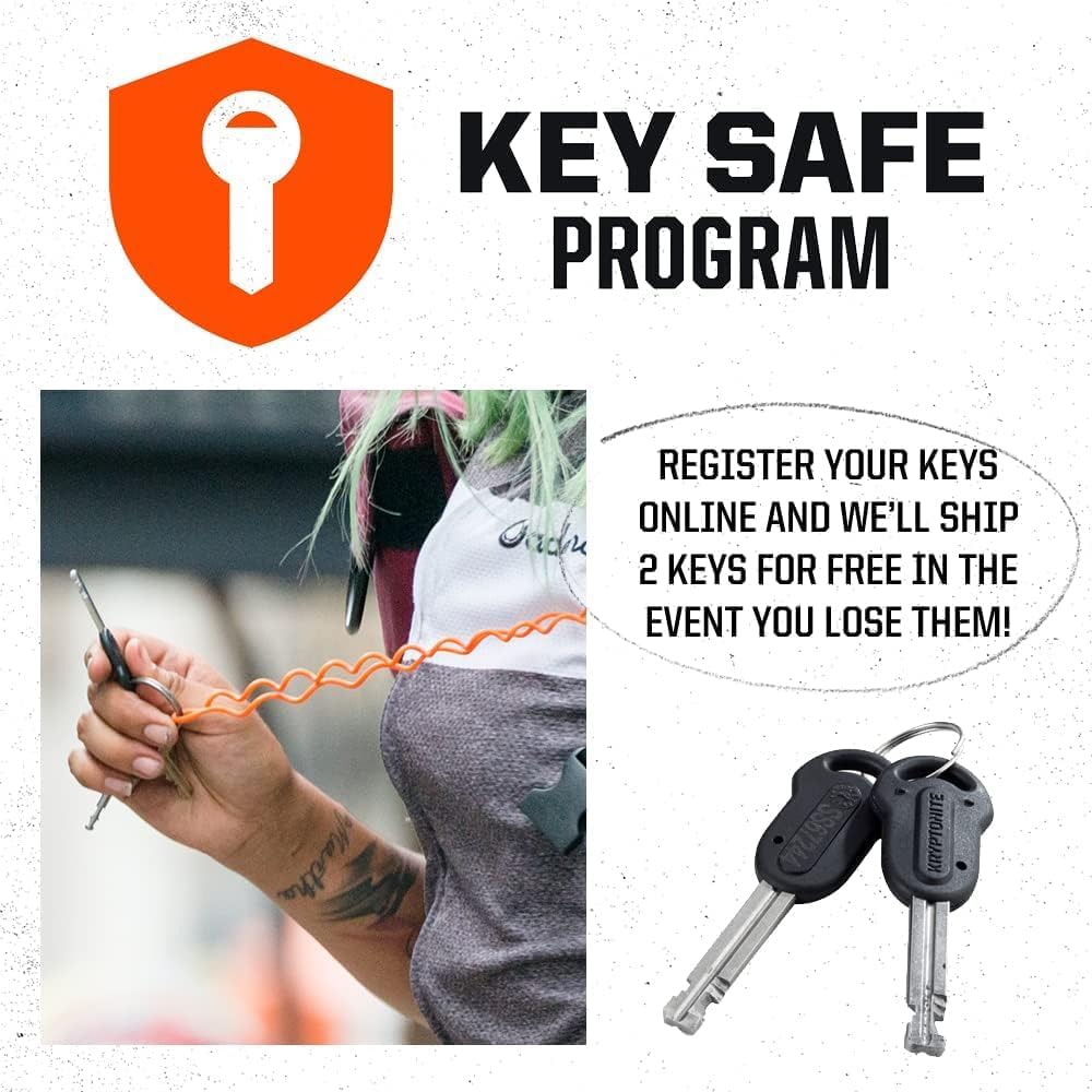 Kryptonite New York FAHGETTABOUDIT 1217 Bike Chain Lock, 5.5 FT Long 12mm Steel Chain Heavy Duty Anti-Theft Bicycle Chain Lock with Keys