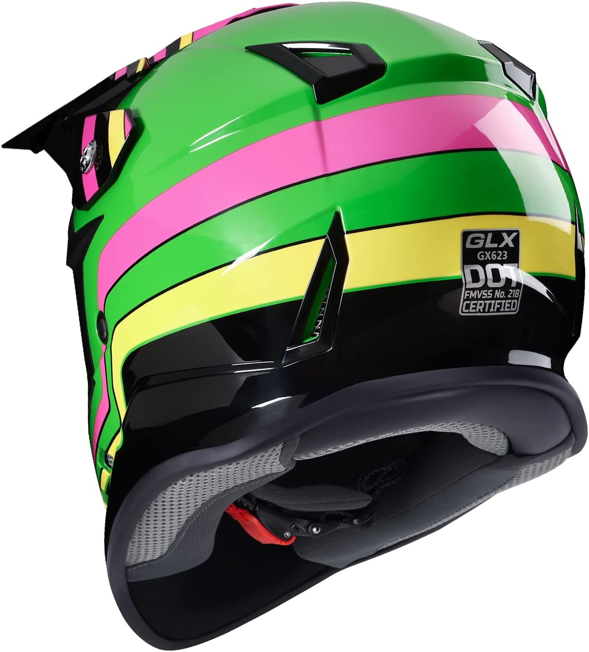 GLX GX623 Youth ATV & Dirt Bike Helmet Combo, DOT | Adult-Level Safety for Kids: Premium, full-grown protection engineered into a comfortable, youth-sized package