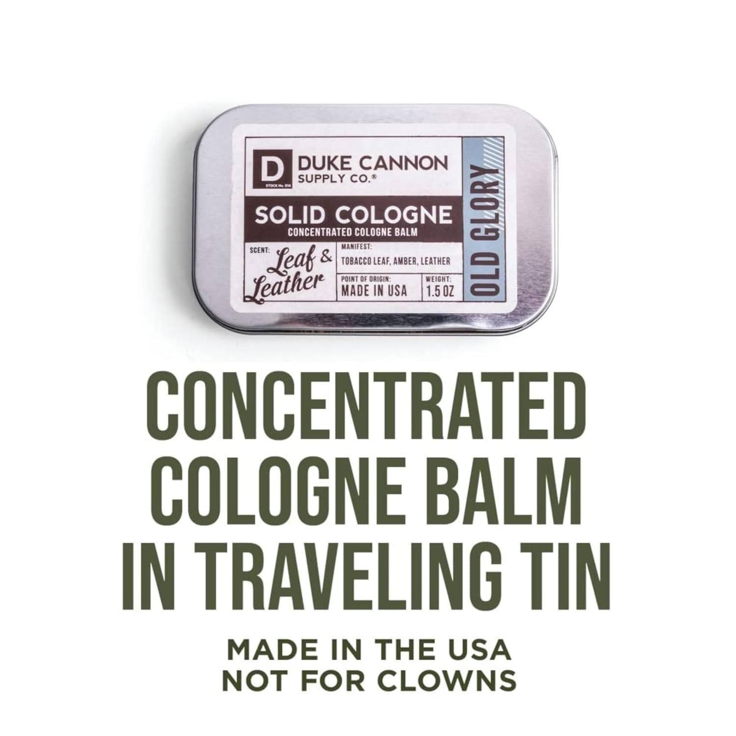 Duke Cannon Solid Cologne for Men, Bourbon Scent, Concentrated Balm, 1.5 oz | Woodsy charred oak barrel aroma inspired by classic bourbon craftsmanship