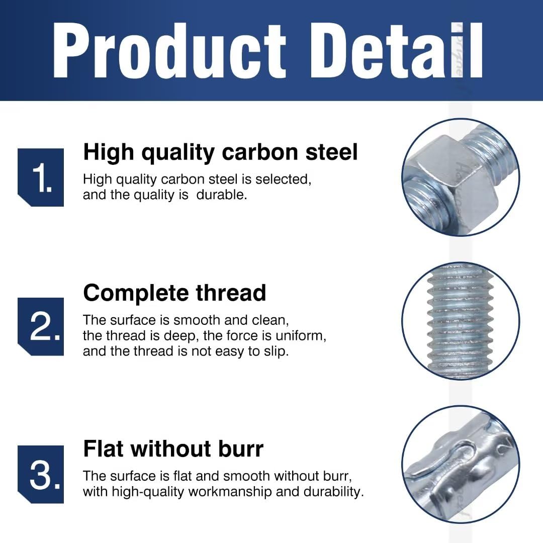 3/8 Concrete Anchors, Concrete Wall Anchors, Metal Wedge Bolts